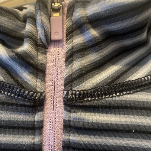 Mountain Hardwear Womens Quarter Zip Pullover XL Green Stripe Hiking Outdoor Top - Picture 9 of 10