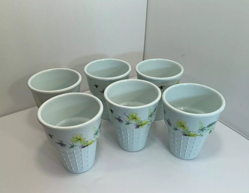 6 Market Source Melamine Vienna Floral Ice Cream Cone Shaped Dish/Holders - Picture 11 of 12