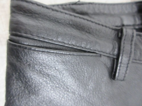 HARLEY-DAVIDSON LEATHER SPANDEX PANTS WOMENS 32/4 W BLACK 31 INSEAM - Bild 3 von 11