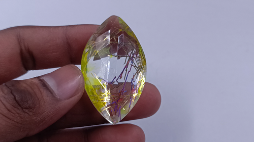 100-110 CT Marquise Cut BI Color Rutilated Quartz EGL Certified Loose Gems 25N - Video 1 of 1