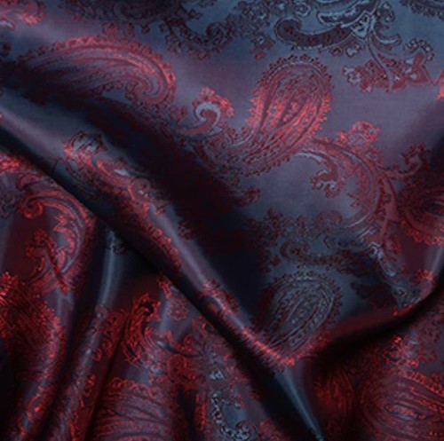 Paisley Jacquard Tappezzeria Poliviscosa Tessuto Fodera Bicolore 31 Colori - Foto 50 di 52
