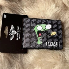 NWT Buckle-Down Men's Bi-Fold Wallet - Nickelodeon’s Invader Zim Tacos Design