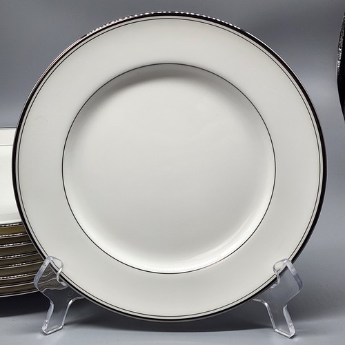 NEW - Mikasa Gothic Platinum 8-inch Salad/Luncheon Plates Set Of 9-Pc - Picture 8 of 11