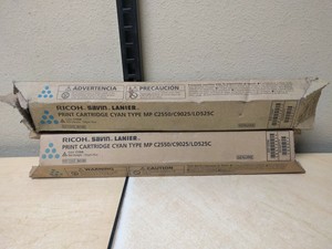 Lot-of-2-Genuine-Ricoh-Savin-Lanier-841281-Print-Cartridge-Cyan-C2550-New