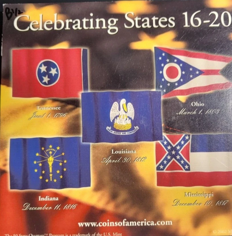 🇺🇸 2002 State Quarters 24 Karat Gold Collection USA - Image 2 of 2