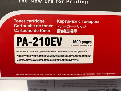 #001 - PANTUM TONER PA 210A - PA 210EV ORIGINAL SCHWARZ - 1600 Kopien - Bild 2 von 2