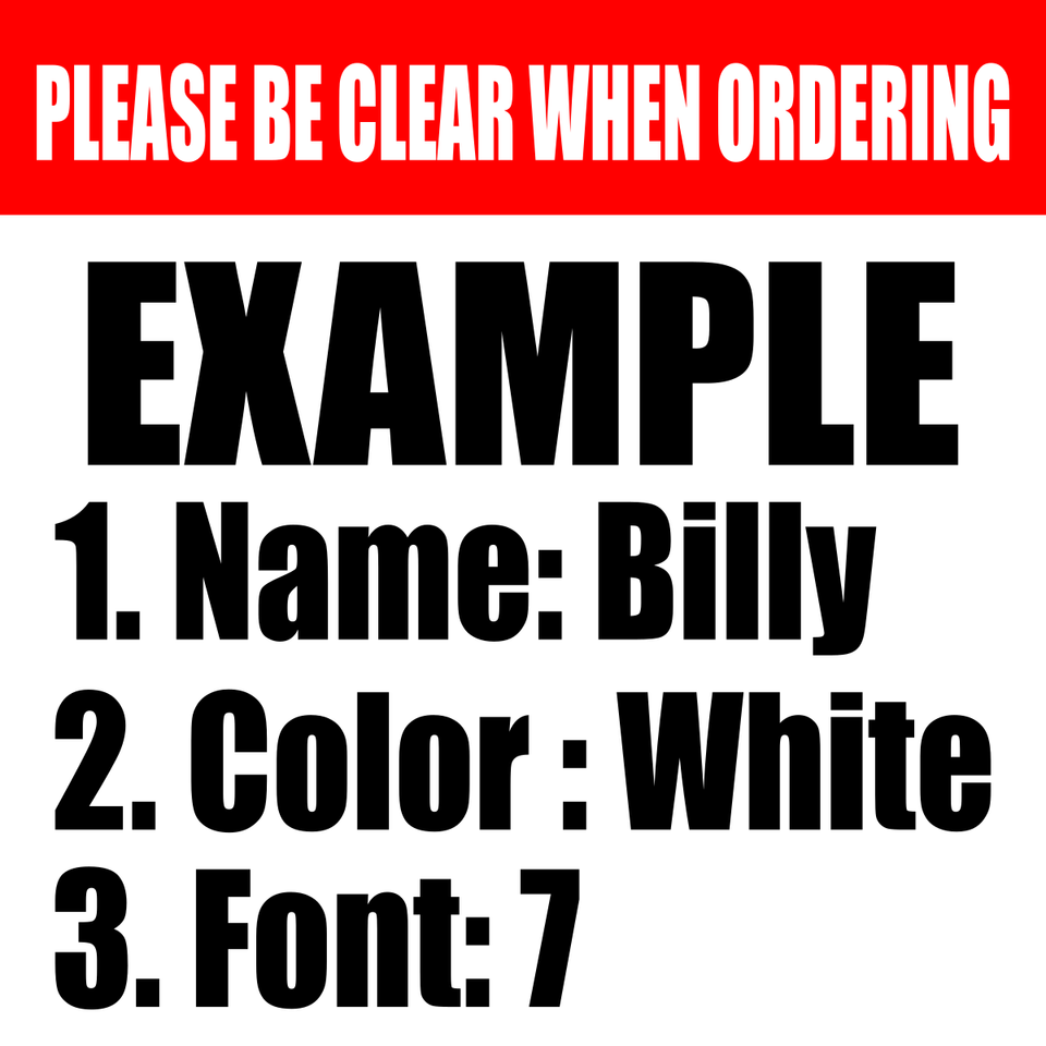 Custom Personalized Vinyl Decal Sticker Lettering Name Car Window ...