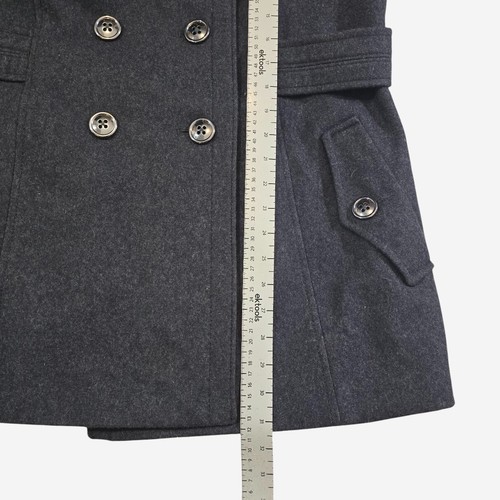 APT9 Womens Peacoat XL Charcoal Wool Blend Double Breasted Winter Coat Jacket - Picture 9 of 12