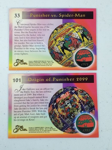 '94 FLAIR Marvel The Punisher + Punisher 2099 Trading Cards - Bild 4 von 4