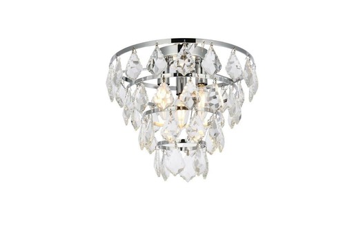 Crystal Flush Mount Ceiling Light Chrome Hallway Bathroom Bedroom Lighting 12 in - Picture 5 of 9