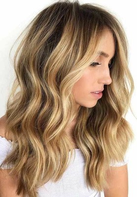 Honey Blonde Full Lace Wigs Long Human Hair Wigs Wavy Lace Front
