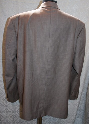 Milano Moda Mens Long Sport Coat Jacket Sz 44R 44 R 3 Buttons Light Brown - Picture 5 of 8