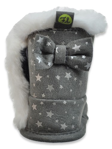 First Steps Baby Girls' Faux Fur Star Boots - Picture 3 of 7