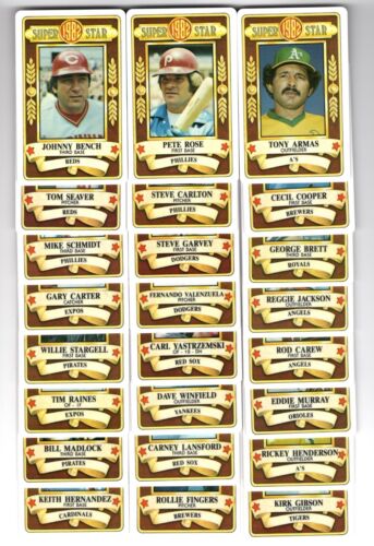 1981 Perma-Graphics 24 Gold Credit Card Complete Set Rickey Henderson Pete Rose - Picture 1 of 1