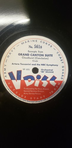 Toscanini V-Disc 561 Grand Canyon Suite Cloudburst On The Trail NBC Symphony - Picture 3 of 4