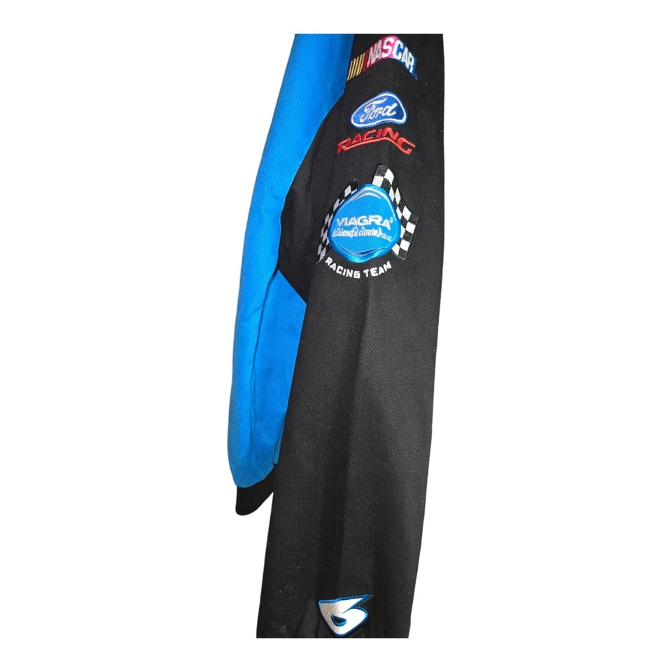 Mark Martin Viagra Jacket #6 Nascar Roush Racing Ford All Over Patches SZ XXL - Image 4 of 4