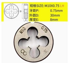 1pcs Metric Left Hand Die M10x 0.75mm Dies Threading Tools M10mmx0.75mm pitch