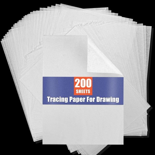 Tracing Paper for Drawing Trace Paper -PSLER 200 Sheets White Translucent Traci - Picture 2 of 9