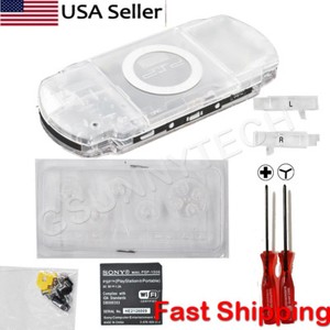 Transparent-Clear-Housing-Shell-Case-Cover-Kit-Replacement-for-Sony-PSP-1000