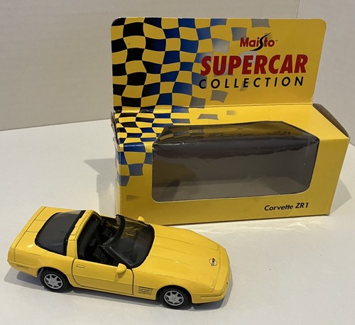 Corvette ZR1 Diecast Toy/collectors Car, bright yellow 1/37 By Maisto MIB - Picture 9 of 11