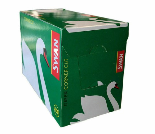 SWAN geschnittene grüne Ecke Broschüren Zigarettenrollen Papiere Rauchen Filterpapier - Bild 2 von 4