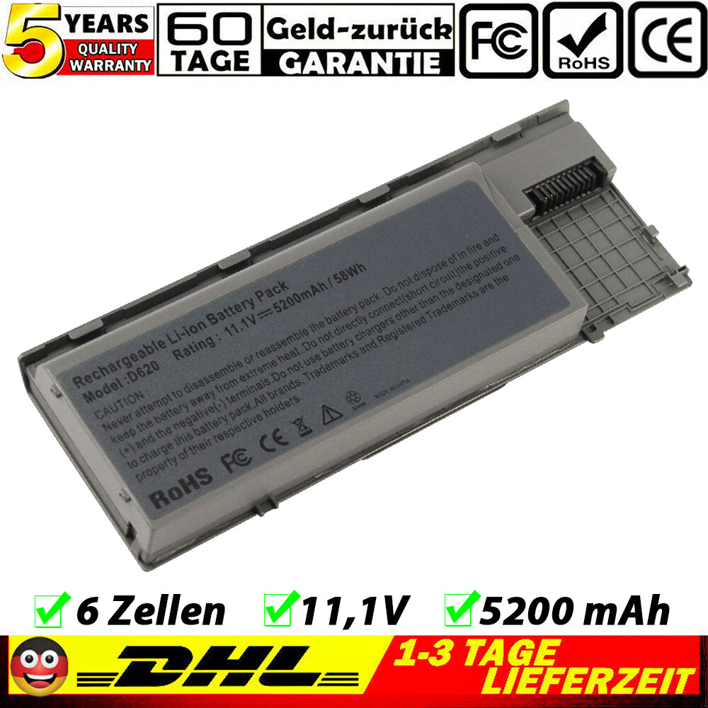 AKKU ersetzt für DELL Latitude D620 D630 D631 D640 PC764 TC030 Precision M2300