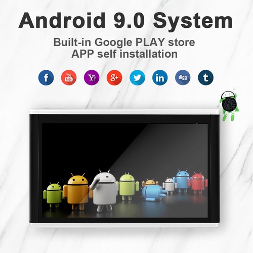 4K 1080P Android 9.0 Car Headrest Touch Monitor Player WiFi/Bluetooth 2024 - Picture 3 of 12