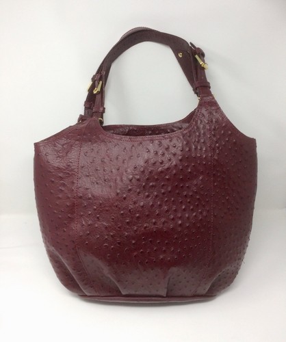 Gorgeous 100 struzzo in tote di con motivo Edina pelle Bnwot Ronay Borgogna tqIxRnvw5z