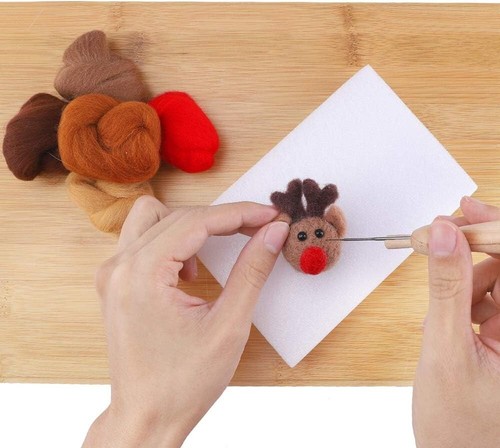 40 Colors Wool Roving 3g Needle Felting Starter Kit Tools for DIY Wool Gifts - Picture 7 of 13