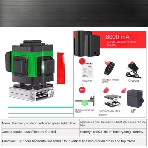 Huepar B21CG Cross Line 360 Degree Laser Level Green Light for Construction - Picture 9 of 21