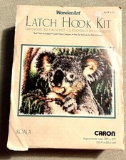 Vintage Koala WonderArt Latch Hook Kit by Caron 4293 20" x27" USA Made Unused