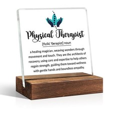 TOUNER Physical Therapist Acrylic Office Decor Sign, Acrylic Desk Plaque Sign...