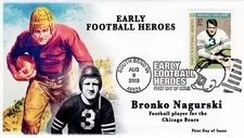 AO-3808, 2003, Early Football Heroes, Add-on Cachet, First Day Cover, Standard P