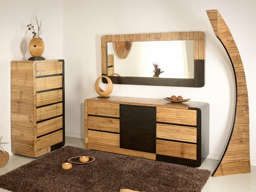 Bambus Kommode Zen Designer Edel Asiatische Möbel Schrank Sideboard Holz Asia - Bild 7 von 7