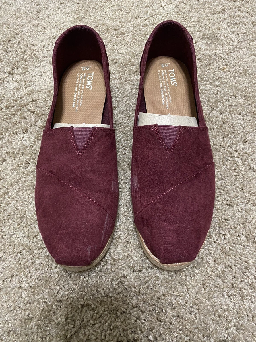 TOMS Women s Classic Alpargata Crepe Slip On Shoe Red Oxblood