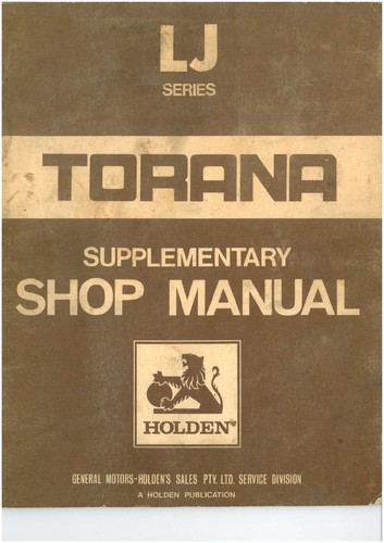 Holden LC LJ Torana Ultimate Workshop, rebuild, information USB or download. - Picture 5 of 12