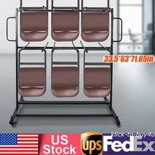 84 Chairs Folding Chair Cart Heavy Duty Mobile Stackable Chair Table Dolly