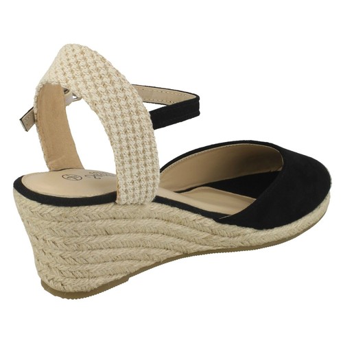 Sandales Espadrilles À Talon Wedge En Toile Pour Femmes Savannah 'F2274' - Imagen 9 de 14
