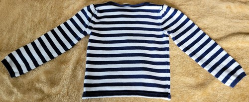 Crazy 8 Girl's Blue/White Striped Top And Open Cardigan Sweater Set Size 4T - Picture 5 of 11