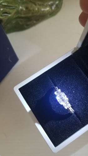 New Tacori Epiphany Diamonique 3 stone princess cut ring with platinum clad 925 - 第 5/11 張圖片