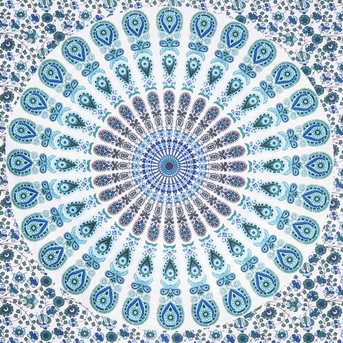 Indisches Mandala Wandhängend Handarbeit Wandposter Dekorativ Zuhause Baumwolle Wandteppich - Bild 148 von 228