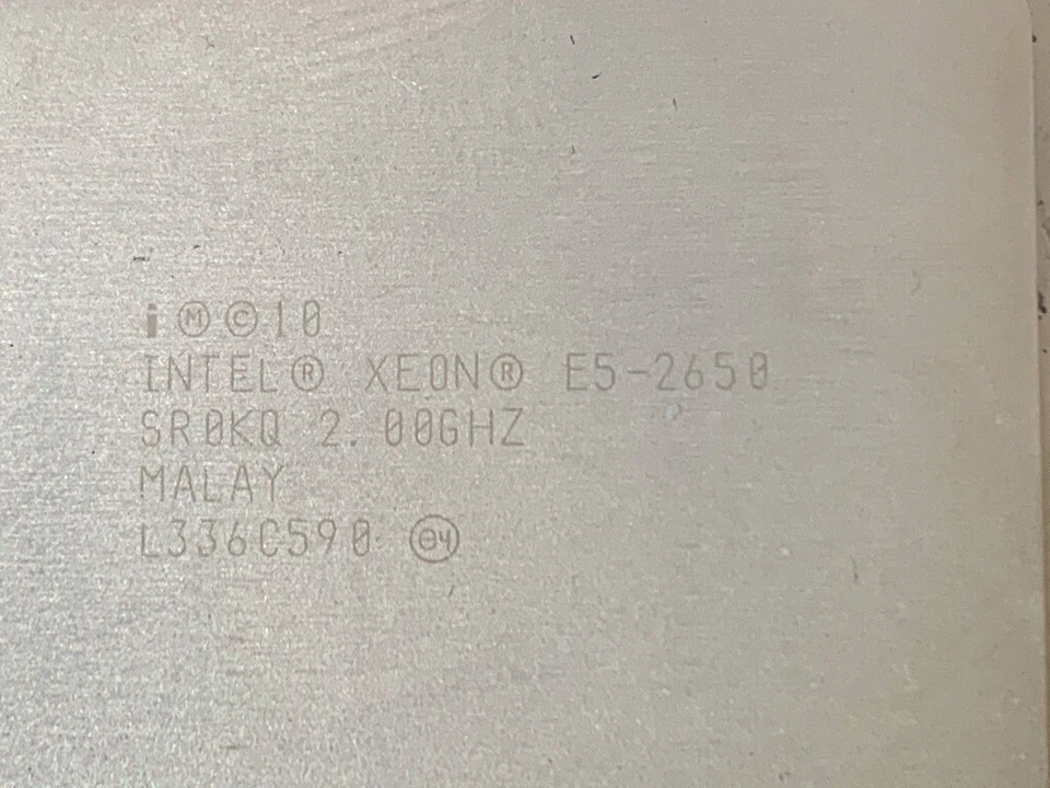 LOT OF 2 Intel XEON SR0KQ E5-2650 8-Core CPU 2.0 Ghz 20M 95W Socket LGA 2011 ... - Image 3 of 3