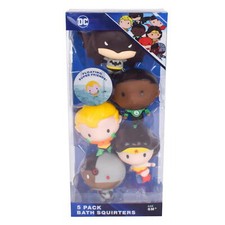 DC Comics 5 Count Pack Superhero Bath Squirters
