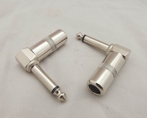 1pcs 1/4" TS Right Angle Mono Male Plug 6.35mm Jack for Phone Guitar Connector - Picture 8 of 8