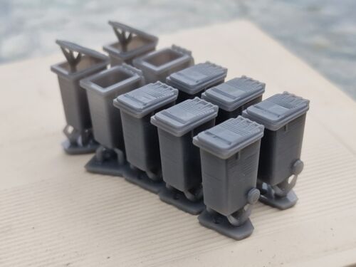 O Gauge Wheelie Bins 3d printed Unpainted - Picture 3 of 3