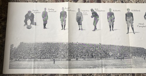 1920 STANFORD CALIFORNIA FOOTBALL GAME Large PANORAMA @ CA Field 48” X 9.5” - Picture 7 of 24