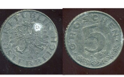 1957 Austria 5 Groschen 6 Available! Beautiful! 1 Coin Only