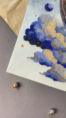 AIR ADVENTURES HOT AIR BALLOON ABRIS ART BEAD EMBROIDERY KIT 28cm x 28cm(AB-923) - Video 1 of 1