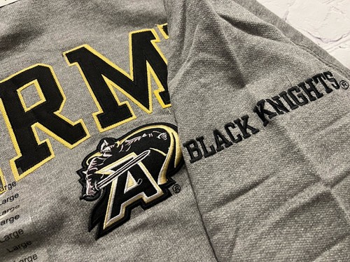 Army Black Knights Old Varsity Brand Hoodie Sweater Gray Men Large L - Picture 5 of 6