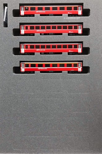 N Scale Kato 10-1414 RhB EW I (Red) 4-Coach Add-On Set European Model Train N... - Imagen 2 de 10